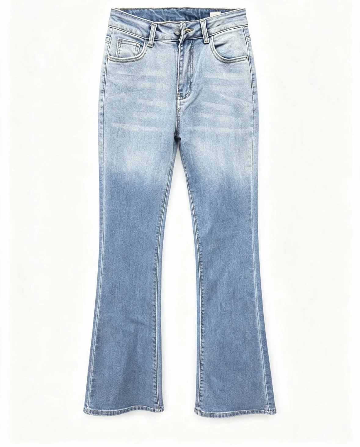 Light wash flared jeans